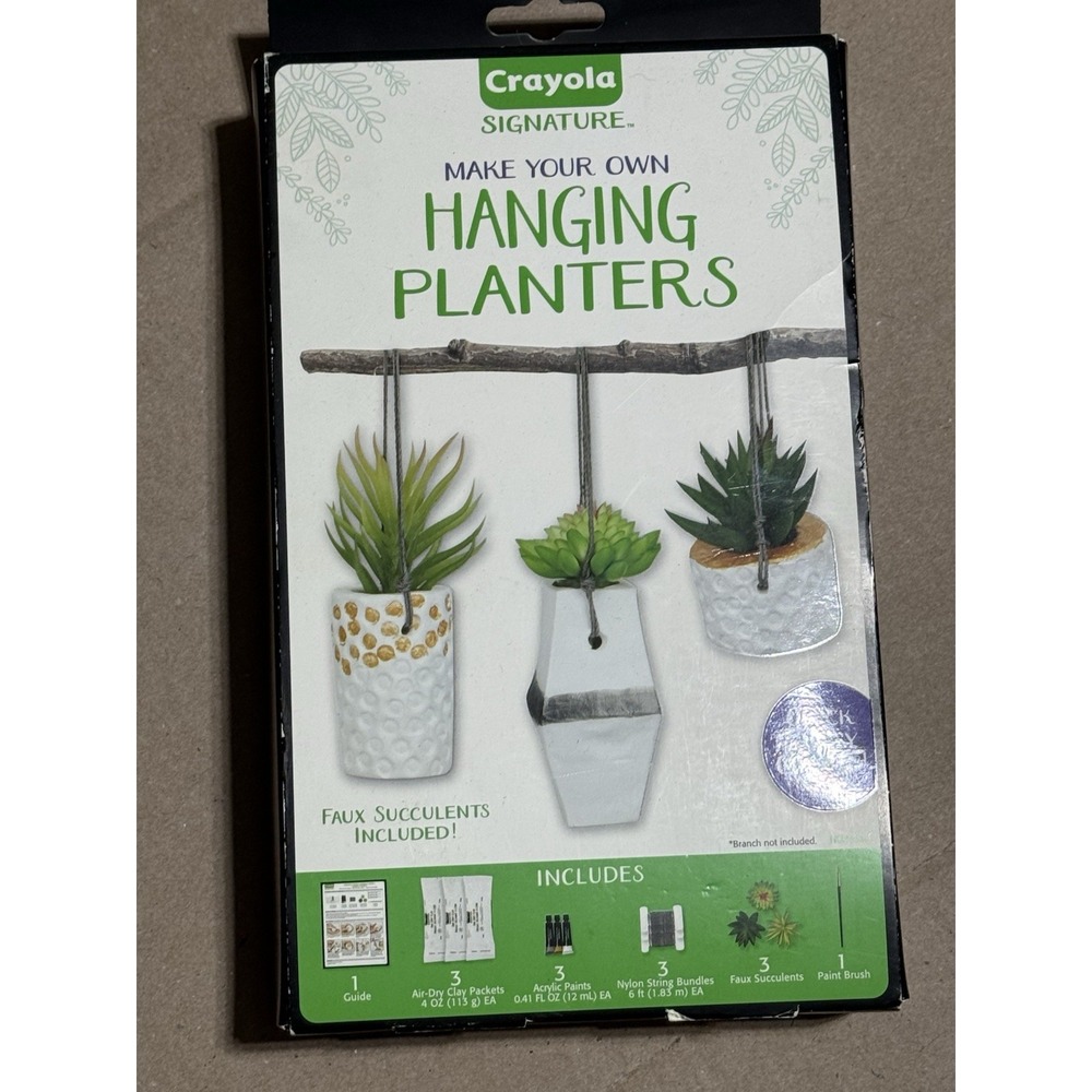 Crayola DIY Hanging Planter Kit, Personalized Planter, Unique Gifts for Mom/kids